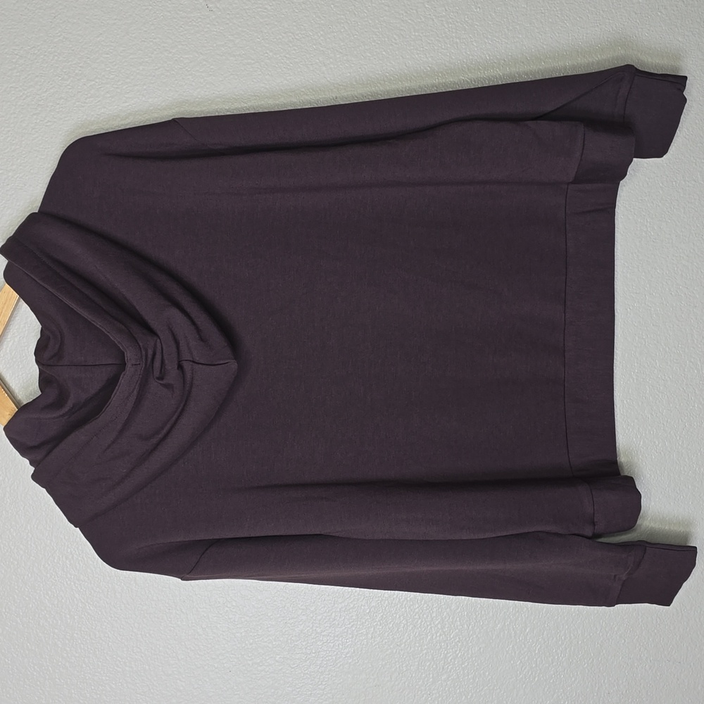 Quince Supersoft Fleece Hooded Pullover Sweatshirt In Dried Fig Size S Nwt. - Picture 6 of 6
